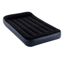 Надувне велюрове ліжко Intex 64141 з підголівником, 191x99x25 см