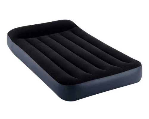 Надувне велюрове ліжко Intex 64141 з підголівником, 191x99x25 см