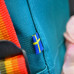 Рюкзак Fjallraven Kanken MINI з райдужними ручками Лазурно-сірий розмір 27*21*10 (7L)
