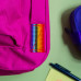 Рюкзак Fjallraven Kanken MINI з райдужними ручками Лазурно-сірий розмір 27*21*10 (7L)