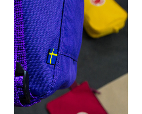 Рюкзак Fjallraven Kanken MINI з райдужними ручками Лазурно-сірий розмір 27*21*10 (7L)