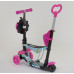 Дитячий самокат 5 в 1 Best Scooter 26901. Абстракція, PU колеса, підсвічування у колесах. Рожевий