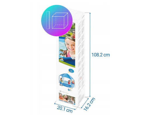 Шестикутний каркасний басейн Intex 28209 з навісом, 183x38см 700л