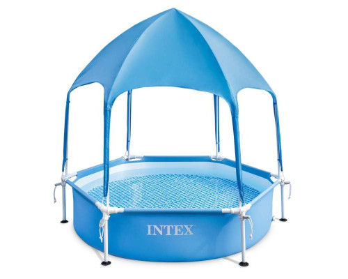 Шестикутний каркасний басейн Intex 28209 з навісом, 183x38см 700л