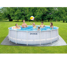 Круглий каркасний басейн Intex 26746 з драбиною, тентом, підстилкою і насосом-фільтром, 488x122см 19776л