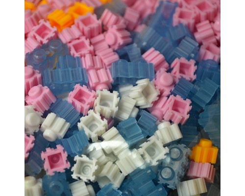 Конструктор, що світиться у темряві Magic Blocks Ведмедик Рожевий на 4031 деталь. Ведмедик Bearbrick 50 см