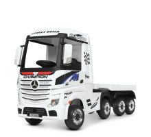 Електромобіль дитячий вантажівка Mercedes Bambi M 4208EBLR-1 (2), з причепом. Білий