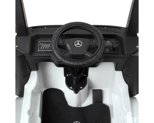 Електромобіль дитячий вантажівка Mercedes Bambi M 4208EBLR-1 (2), з причепом. Білий