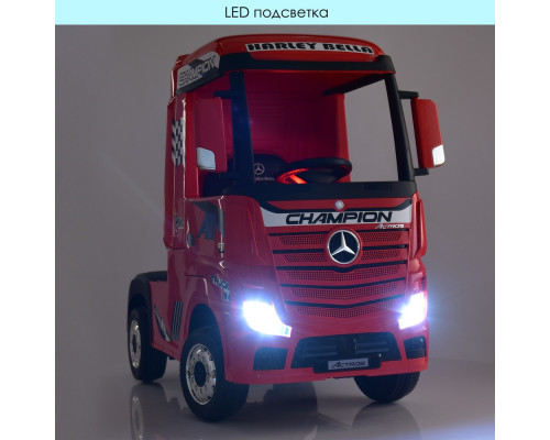 Електромобіль дитячий вантажівка Mercedes Bambi M 4208EBLR-1 (2), з причепом. Білий