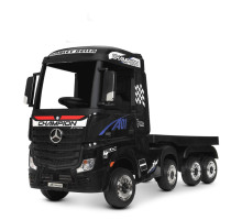 Електромобіль дитячий вантажівка Mercedes Bambi M 4208EBLR-2 (2), з причепом. Чорний