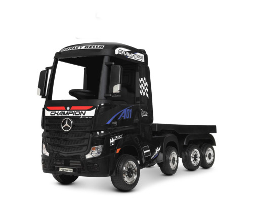 Електромобіль дитячий вантажівка Mercedes Bambi M 4208EBLR-2 (2), з причепом. Чорний