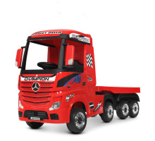 Електромобіль дитячий вантажівка Mercedes Bambi M 4208EBLR-3 (2), з причепом. Червоний