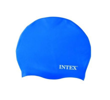 Шапочка для плавання Intex 55991, силікон, від 8 років, 20 см Синій