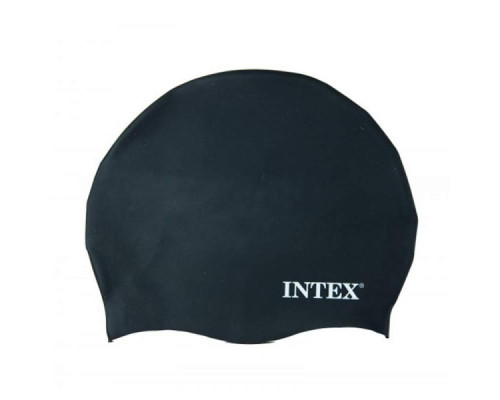 Шапочка для плавання Intex 55991, силікон, від 8 років, 20 см Чорний