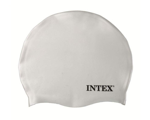 Шапочка для плавання Intex 55991, силікон, від 8 років, 20 см Білий
