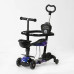 Дитячий самокат 5в1 Best Scooter LS-90225. З дод. колесами, захисним бампером, PU колеса з підсвічуванням. Чорний