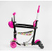 Дитячий самокат 5в1 Best Scooter LS-67367. З дод. колесами, захисним бампером, PU колеса з підсвічуванням. Рожевий