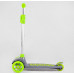 Дитячий самокат Best Scooter LK-70111. Підсвічування деки, коліс та дисків, PU колеса, знімне кермо. Зелений