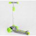 Дитячий самокат Best Scooter LK-70111. Підсвічування деки, коліс та дисків, PU колеса, знімне кермо. Зелений