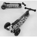 Дитячий самокат Best Scooter 65-878 MAXI. Складане кермо, 3 колеса PU з підсвічуванням. Чорний