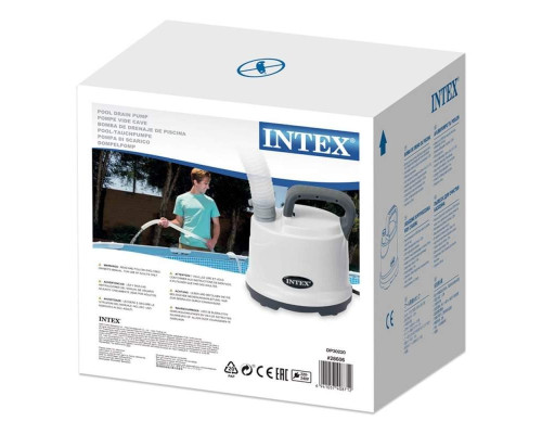 Насос Intex 28606 дренажний, електричний, занурювальний, для відкачування та зливу води з басейну 3 585 л/год