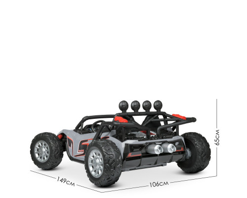Дитячий електромобіль Баггі Bambi Racer JS3168EBLR-11 (24V), двомісний. Сірий