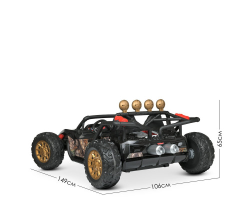 Дитячий електромобіль Баггі Bambi Racer JS3168EBLR-18(24V), двомісний. Чорний камуфляж