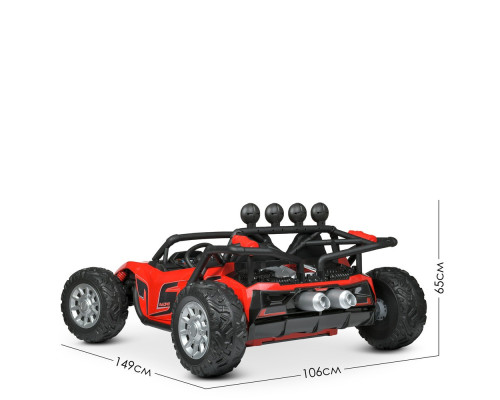 Дитячий електромобіль Баггі Bambi Racer JS3168EBLR-3 (24V), двомісний. Червоний