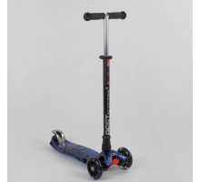 Дитячий самокат Best Scooter 779-1528 MAXI. Пластмасовий, 4 PU колеса з підсвічуванням. Чорний
