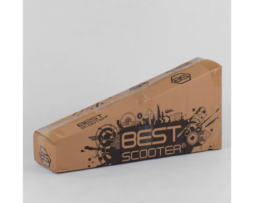 Дитячий самокат Best Scooter 779-1528 MAXI. Пластмасовий, 4 PU колеса з підсвічуванням. Чорний