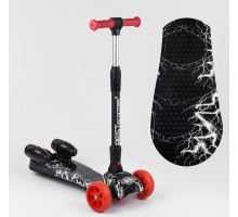 Дитячий самокат Best Scooter MAXI 80542. З парогенератором, музика, дим, світло, складане кермо. Чорний