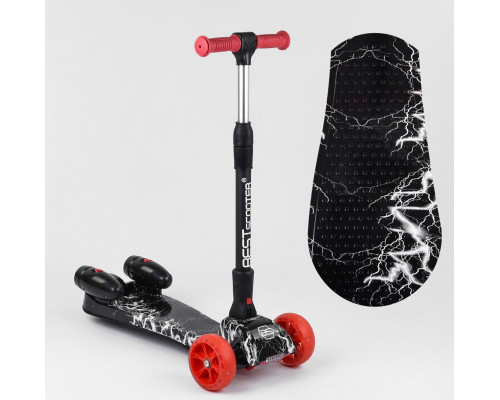 Дитячий самокат Best Scooter MAXI 80542. З парогенератором, музика, дим, світло, складане кермо. Чорний