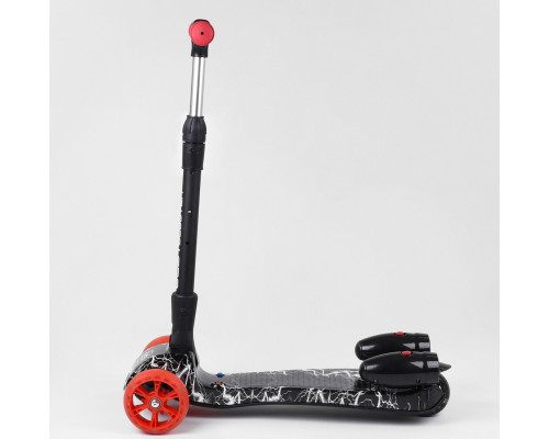 Дитячий самокат Best Scooter MAXI 80542. З парогенератором, музика, дим, світло, складане кермо. Чорний