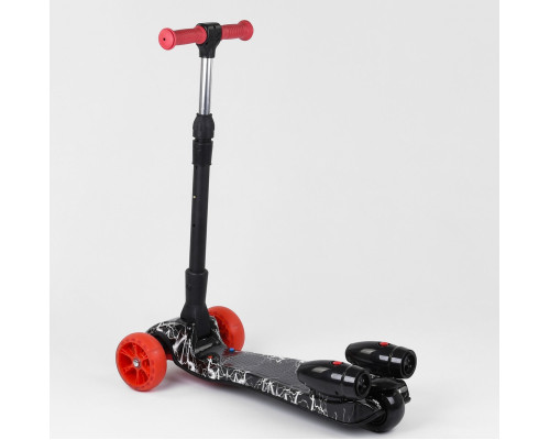 Дитячий самокат Best Scooter MAXI 80542. З парогенератором, музика, дим, світло, складане кермо. Чорний
